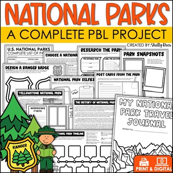Preview of National Parks Research Project Based Learning Activities Plan a Vacation