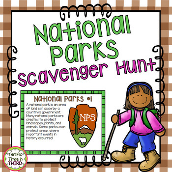Preview of National Parks Scavenger Hunt