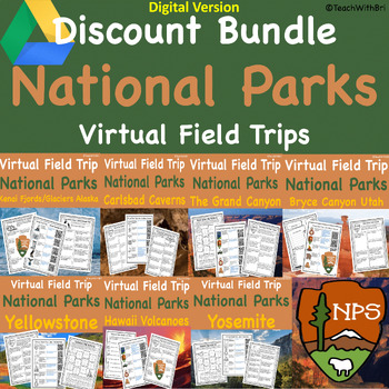 Preview of National Parks Virtual Field Trip Pack for Google Classroom