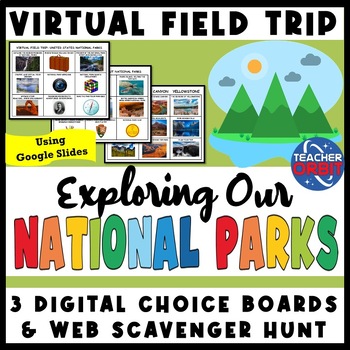 Preview of National Parks Virtual Field Trip & Web Scavenger Hunt Conservation End of Year