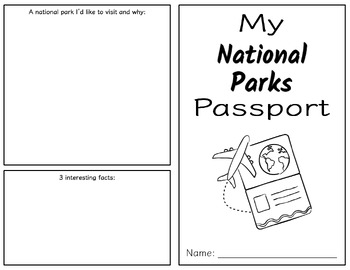Preview of National Parks Week Task Cards and "Passport" Activity