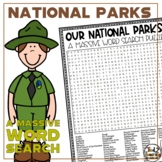 National Parks Word Search Puzzle US National Parks Early 