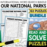 National Park Word Search Puzzles Packet National Parks Wo