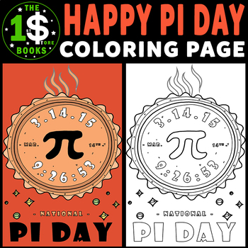 Preview of National Pi Day Coloring Page | 14 March Holiday Coloring Sheet
