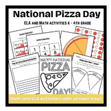 National Pizza Day Activities | ELA and Math | kindergarte