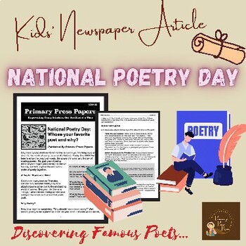 Preview of National Poetry Day ~ Discovering Famous Poets with Reading and Writing Activity