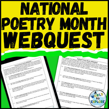 Preview of National Poetry Month Activity WebQuest