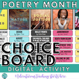 National Poetry Month:  Digital Choice Board Activity {7-12}