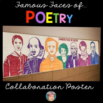 Preview of National Poetry Month: Famous Faces® of Poetry Classroom Collaborative Poster
