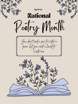 National Poetry Month (Free) by ElaineWatson | TPT