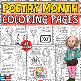 National Poetry Month activities | Famous Poets Coloring P