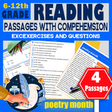 National Poetry month2024 Reading Comprehension 6-12th ,Ac