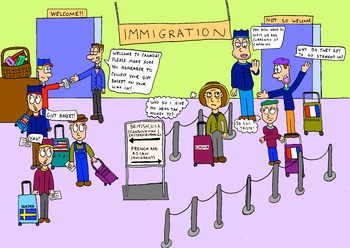 Preview of Canadian History Cartoon - National Policy Immigration Cartoon