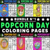 National Popcorn Day Coloring Book Bundle N° 1 - 42 Sheets