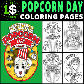 empty popcorn box coloring page