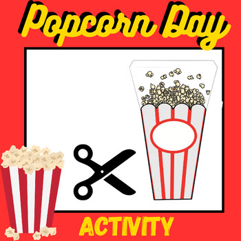 Preview of National Popcorn Day -Movie Popcorn Bunting- Craft - Activity - January 19th