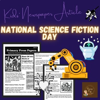 Preview of National Science Fiction Day! Step into a Universe of Wonder! Reading & ACTIVITY