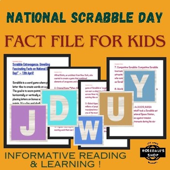 Preview of National Scrabble Day ~ Fascinating Facts about SCRABBLE: 13th April FUN!