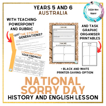 Preview of National Sorry Day Australian Curriculum History English Lesson Plan Year 5 6