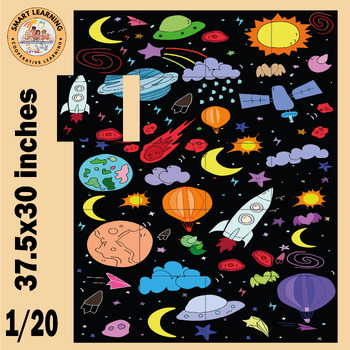 Preview of National Space Day Activities Bulletin Board Coloring Pages Craft Poster