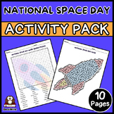 National Space Day END OF YEAR Activities Word Search, Cro