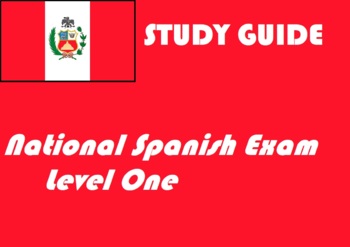 Preview of National Spanish Exam Level 1 study guide