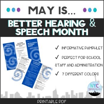 Preview of National Speech-Language-Hearing Month Pamphlet