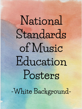 Preview of National Standards of Music Education Posters