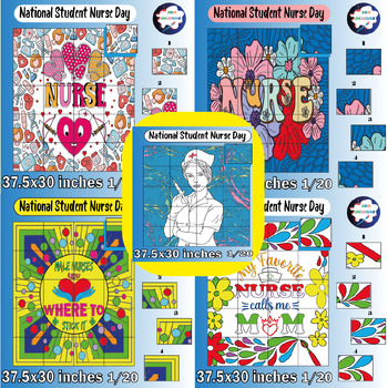 Preview of National Student Nurse Day Activities Collaborative Poster Bundle
