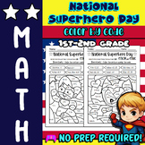 National Superhero Day Color by Code. 1st-2nd grade. NO PR