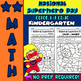 National Superhero Day Color by Code,  Kindergarten. No Pr