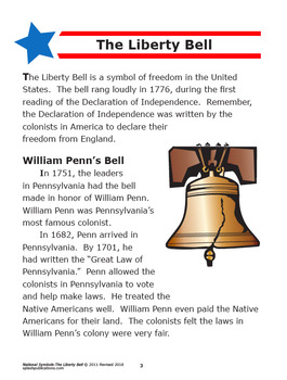 Liberty Bell National Symbols Interactive Unit – American Symbols ...