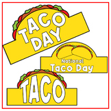 National Taco Day Crowns | Taco Hat for Kindergarten Cinco