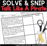 National Talk Like a Pirate Day Word Problems |  Solve and