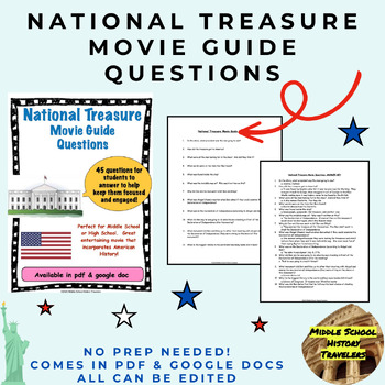 Preview of National Treasure Movie Guide Questions