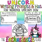 National Unicorn Day Writing Prompts & Hat FREEBIE
