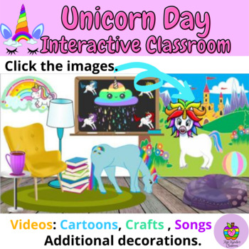 National Unicorn Day Virtual Classroom- Videos, Cartoons, Crafts, Songs