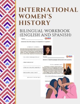 Preview of National Women's History Month Bilingual Workbook