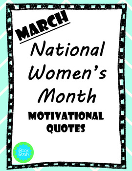 Preview of National Women's Month - Quotes From Famous Women