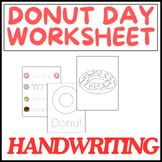 National donut day handwriting worksheet ,donut day motor 