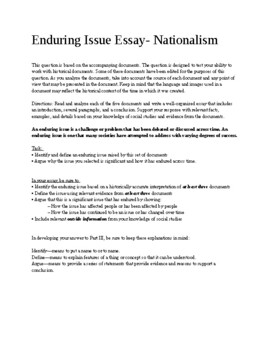 global history enduring issues essay examples