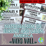 Nationalism in Europe and Latin America Word Wall