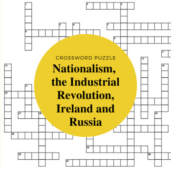 Industrial revolution crossword TPT