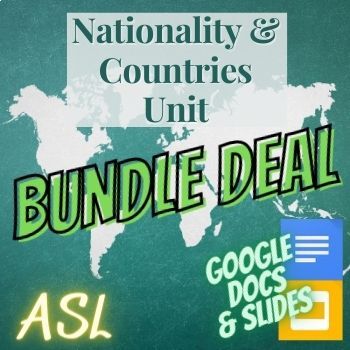Preview of Nationalities and Countries - ASL - Unit