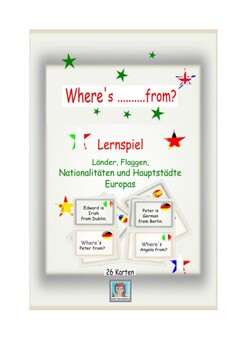 Preview of Nationalities and countries. With flags.Learning game in English