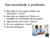 Nationalities and jobs - dialogues for practice with audio