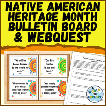 Preview of Bundle Native American Activity with a Research WebQuest and Bulletin Board Set