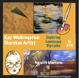 Native American Art: Kay Walkingstick Diptych Landscapes