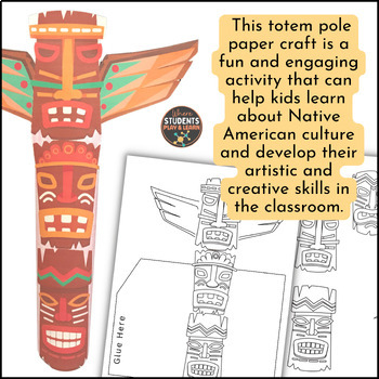 Native American Heritage Month - Totem Pole Activity Printable Handouts