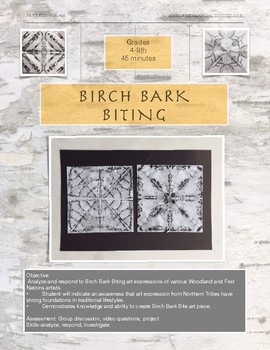 Preview of Native American Art Project: Birch Bark Biting- Make Art With Your Teeth!